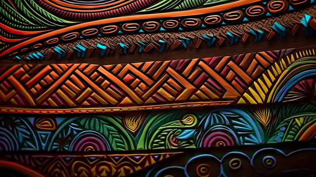 Colorful African Tribal Pattern for Textile Design and Home Decor photo