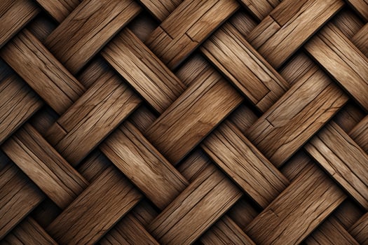 wooden mesh fence background and texture, AI Generated photo