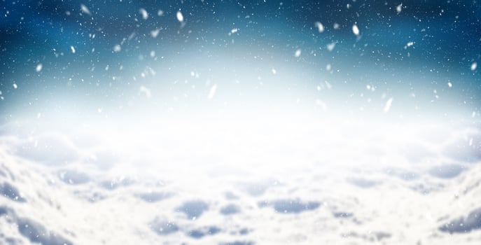 Winter abstract background, snowy landscape with blue night sky photo