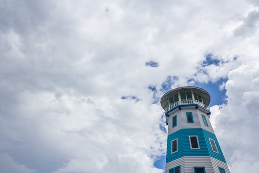 Blue lighthouse  on bluesky photo