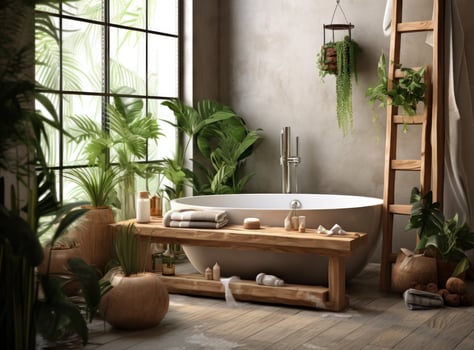 Modern bathroom natural design photo