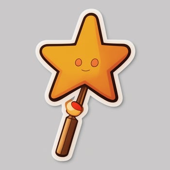 illustrative magic wand sticker photo