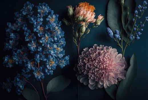 nature inspired floral banner design for spring wedding generative ai photo