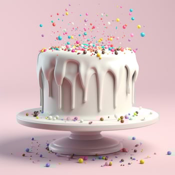 3D Birthday cake photo