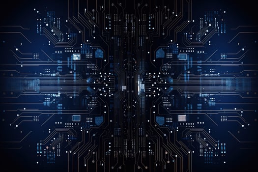 Circuit board background with abstract technology chip processor. Central Computer Processors CPU concept. Motherboard digital chip. Technology science background. Generative AI photo