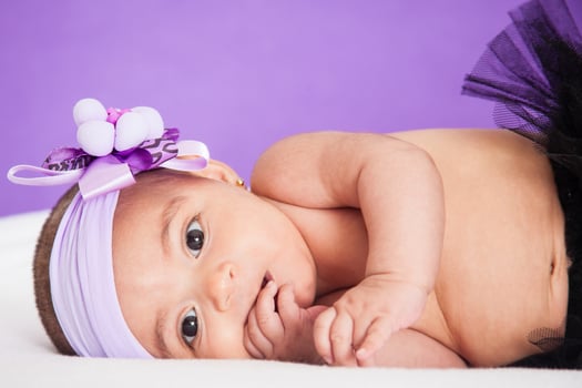 Portrait of a beautiful four months baby girl photo
