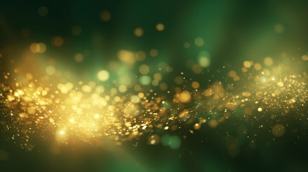green with golden light grains elegant background photo