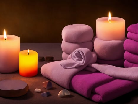 Spa accessory composition set, Generative AI Illustration. photo
