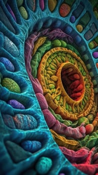 Inside the Cell A Vivid View of Mitochondria Generative AI photo