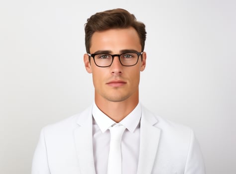 Businessman on isolated photo