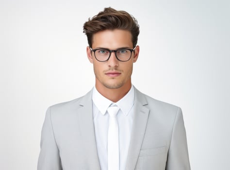 Businessman on isolated photo