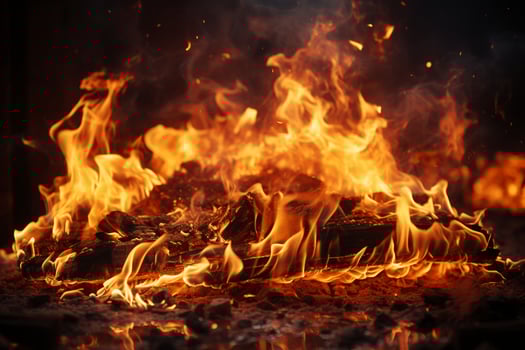 Blaze fire flame background and textured AI Generated photo