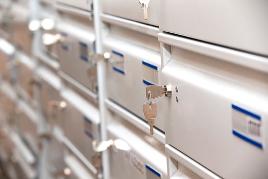 Metal cell in the registry for data storage. photo