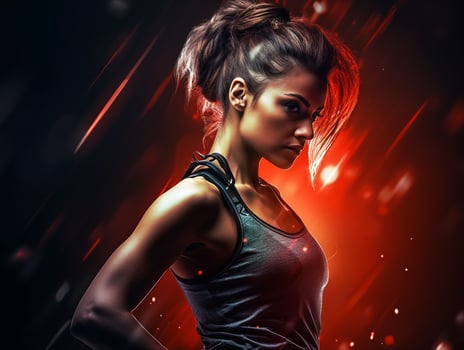 AI Generative Gym bodybuilding fitness photo