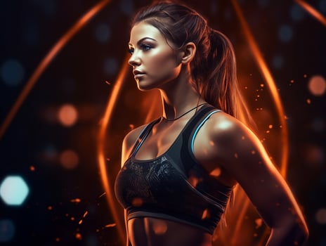 AI Generative Gym bodybuilding fitness photo