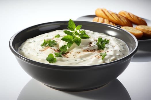 A delicious chicken soup food with vegetables in a bowl. Winter food and high protein soup meal concept by AI Generated photo