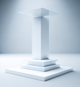 Futuristic Blank Product Pedestal Modern Display Podium, AI Generated photo