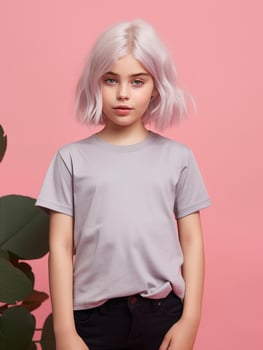 Blank baby white t-shirt for mockup design Ai generated photo