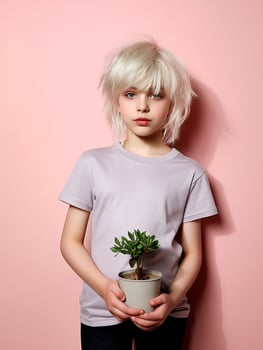 Blank white t-shirt for mockup design Ai generated photo