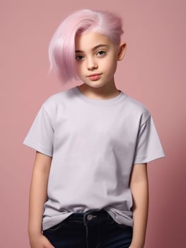 Blank baby white t-shirt for mockup design Ai generated photo