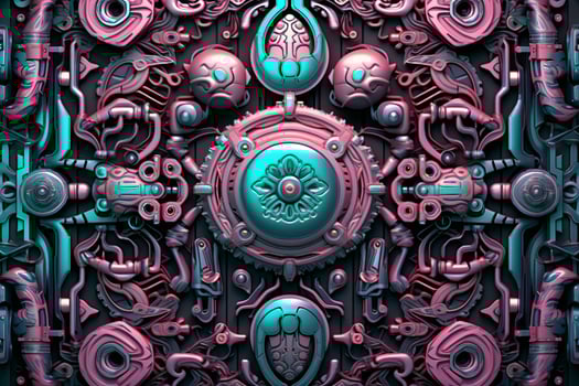 an abstract design with many different colors and shapes generative AI photo