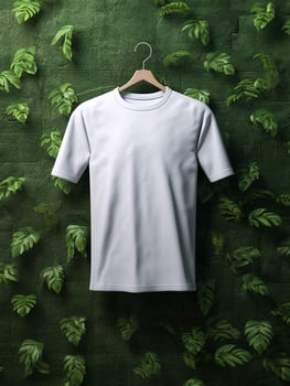 Blank white t-shirt for mockup design AI Generative photo