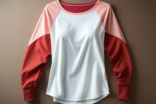 Futuristic raglan tees, 3D-rendered Bold contrast, modern fashion AI Generated photo