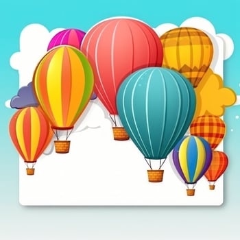 Background with air balloons photo