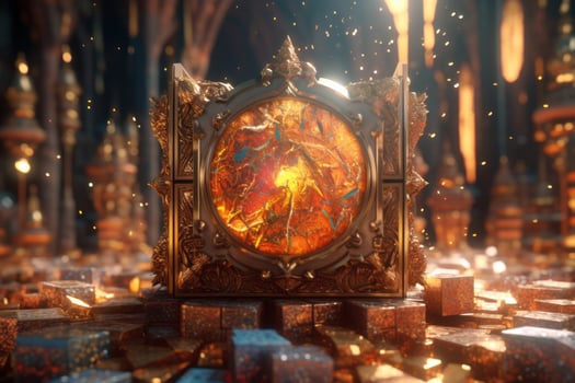 Enchanting Magic Realism 3D Render Background generative AI photo