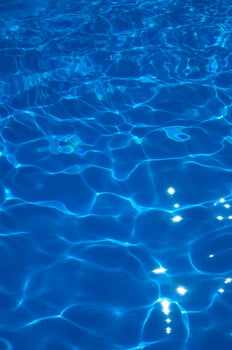 blue water in a swimming pool photo