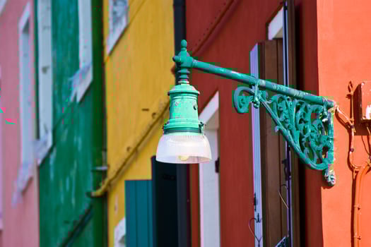 The colors of the city of Burano Venice photo