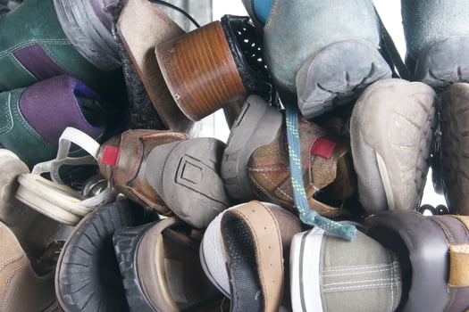 a pile of shoes photo
