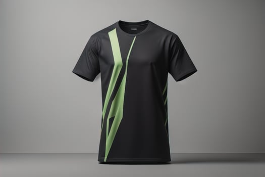 Colorful t-shirts in front of dark background. ai generative photo