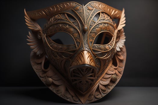 Mardi Gras mask isolated on solid color background. ai generative photo