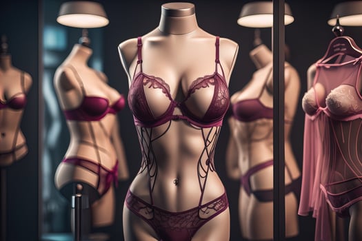 Sensual lingerie on a mannequin. ai generative photo