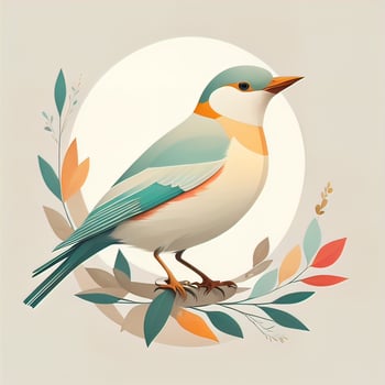 vector illustration of a bird. Vector illustration in cartoon style. ai generative photo