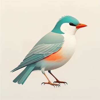vector illustration of a bird. Vector illustration in cartoon style. ai generative photo