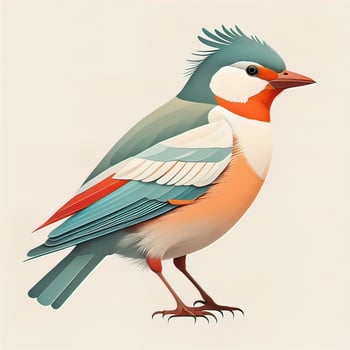 vector illustration of a bird. Vector illustration in cartoon style. ai generative photo