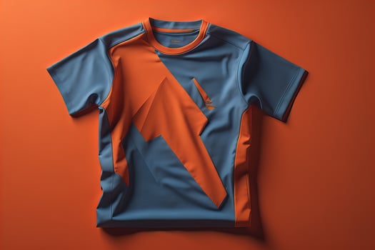 Colorful t-shirts in front of dark background. ai generative photo