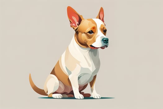 Cute and Adorable Vector illustration in flat style on solid color background. ai generative photo