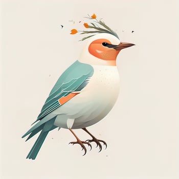 vector illustration of a bird. Vector illustration in cartoon style. ai generative photo