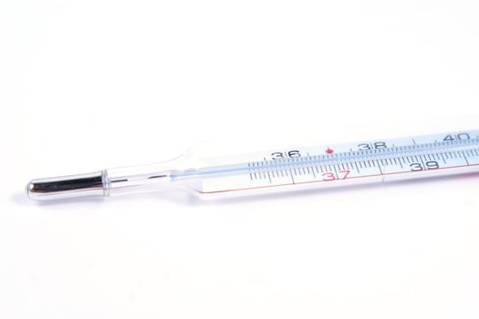a thermometer is shown on a white background photo