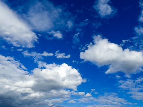Blue sky and beautiful soft white clouds good weather for background photo