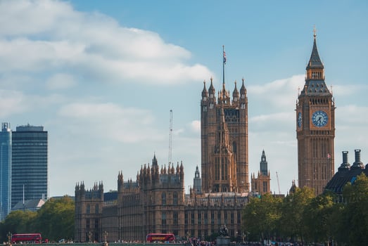 Big Ben and Westminster bridge in London photo