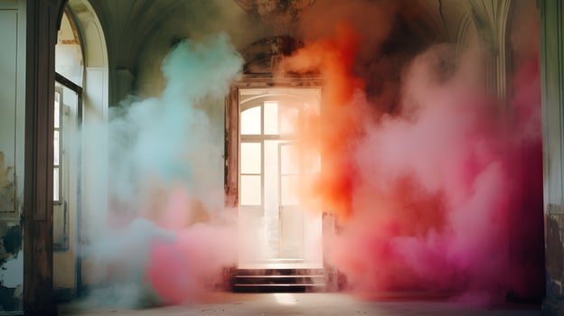 Beautiful Interior design, room background wallpaper, Generative AI photo