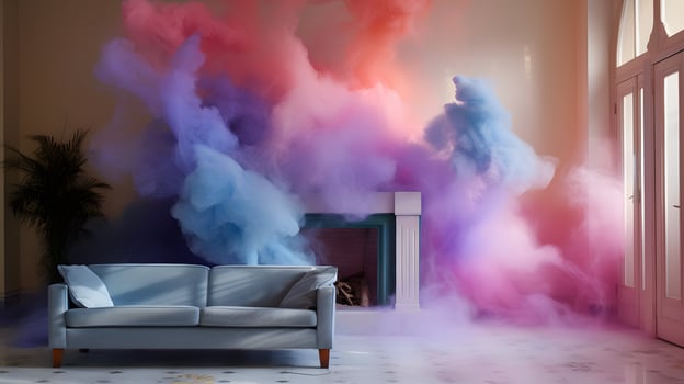 Beautiful Interior design, room background wallpaper, Generative AI photo
