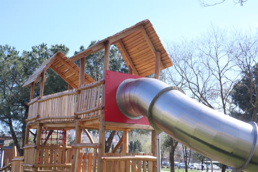 wooden playground outdoor house park in istanbul photo