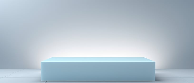 square white podium on white background generative AI photo