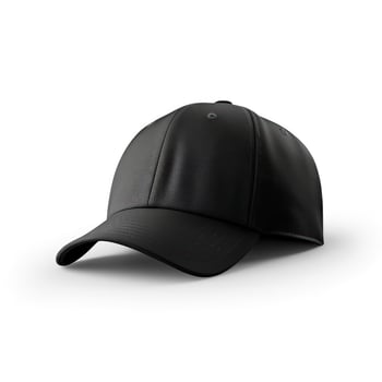 Mockup black baseball cap isolated photo