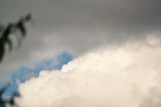 High Angle Drone's Camera Footage of Dramatic Clouds and Sky During Sunset over the Luton City of England UK. July 31st, 2023 photo